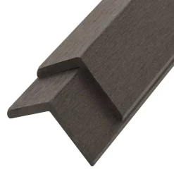vidaXL Materiales De Construcción-Molduras angulares 5 uds WPC marrón oscuro 170 cm