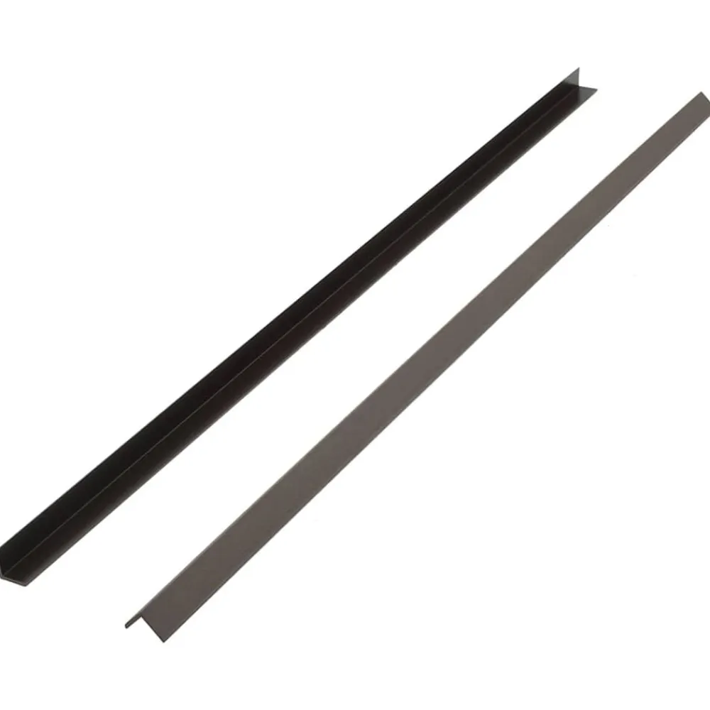 vidaXL Materiales De Construcción-Molduras angulares 5 uds WPC marrón oscuro 170 cm