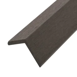 vidaXL Materiales De Construcción-Molduras angulares 5 uds WPC marrón oscuro 170 cm