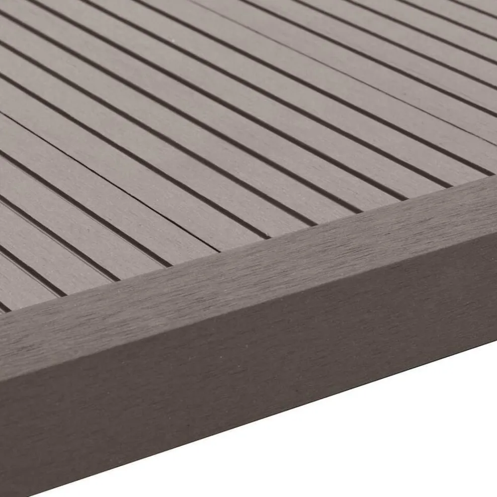 vidaXL Materiales De Construcción-Molduras angulares 5 uds WPC marrón oscuro 170 cm