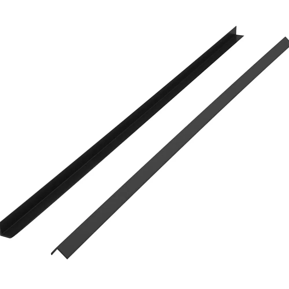 vidaXL Molduras angulares 5 uds WPC 170 cm Negro New