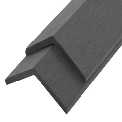 vidaXL Molduras angulares 5 uds WPC 170 cm Gris