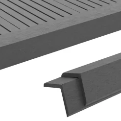 vidaXL Molduras angulares 5 uds WPC 170 cm Gris