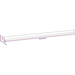 vidaXL Molduras angulares 5 uds WPC 170 cm Gris