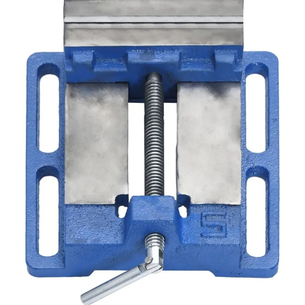 vidaXL Mordaza para taladro hierro fundido azul 121 mm Online