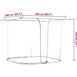 vidaXL Mosquitera colgante 156 malla blanca 220x100x150 cm Online