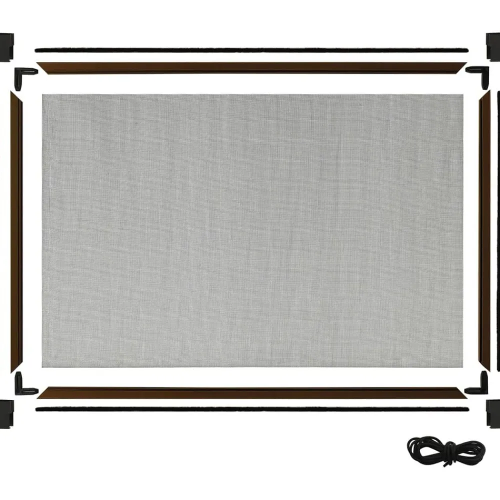 vidaXL Mosquitera extensible para ventanas marrón (75-143)x50 cm Marrón Hot