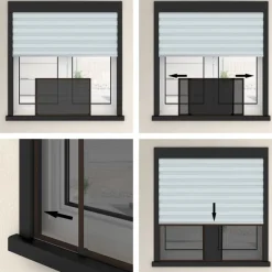 vidaXL Mosquitera extensible para ventanas marrón (75-143)x50 cm Marrón Hot