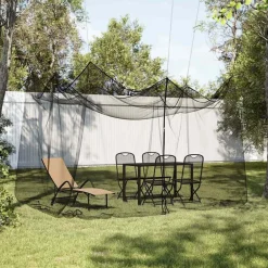 vidaXL Actividades Al Aire Libre-Mosquitera para exteriores, malla 220, negra, 300 x 300 x 250 cm