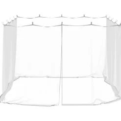 vidaXL Actividades Al Aire Libre-Mosquitera para exteriores, malla 220, blanca, 300 x 300 x 200 cm