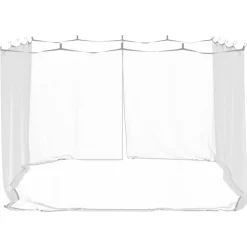 vidaXL Actividades Al Aire Libre-Mosquitera para exteriores, malla 220, blanca, 300 x 300 x 200 cm
