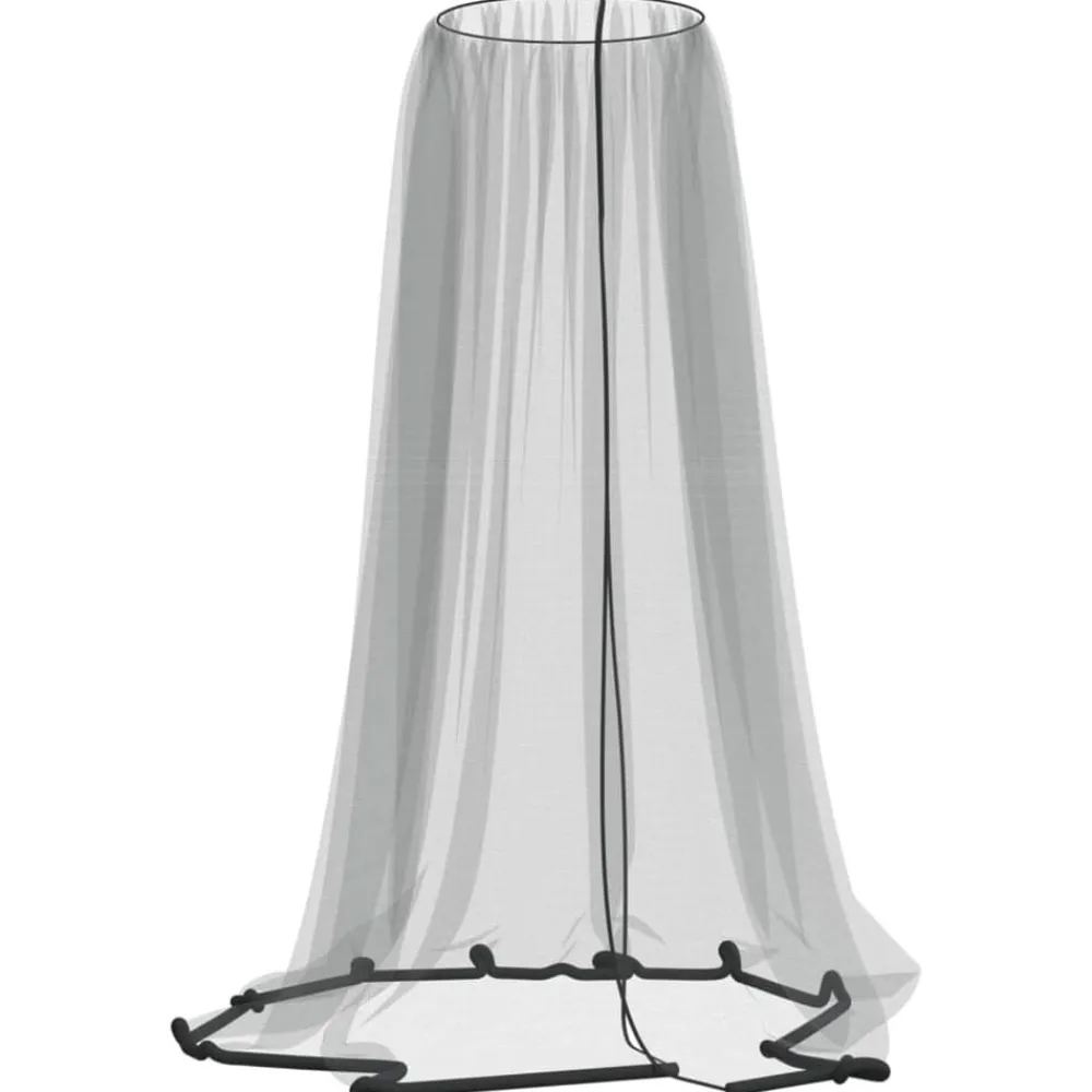 vidaXL Mosquitera para sombrilla 220 malla negra Φ300x230 cm Negro Clearance