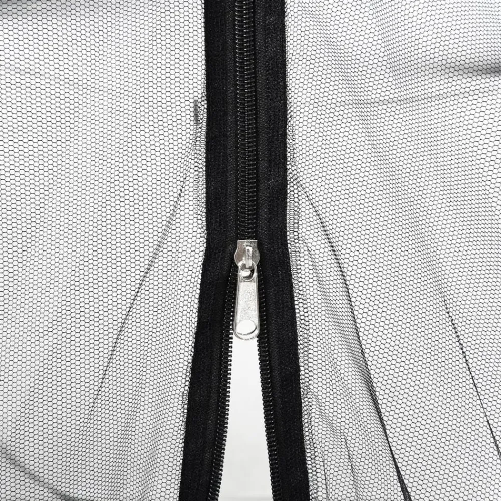 vidaXL Mosquitera para sombrilla 220 malla negra Φ300x230 cm Negro Clearance