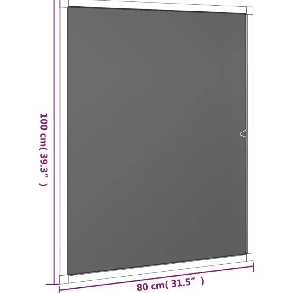 vidaXL Mosquitera para ventanas 80x100 cm Blanco New