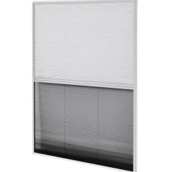 vidaXL Decoración-Mosquitera plisada para ventanas contra el sol aluminio 60x80cm