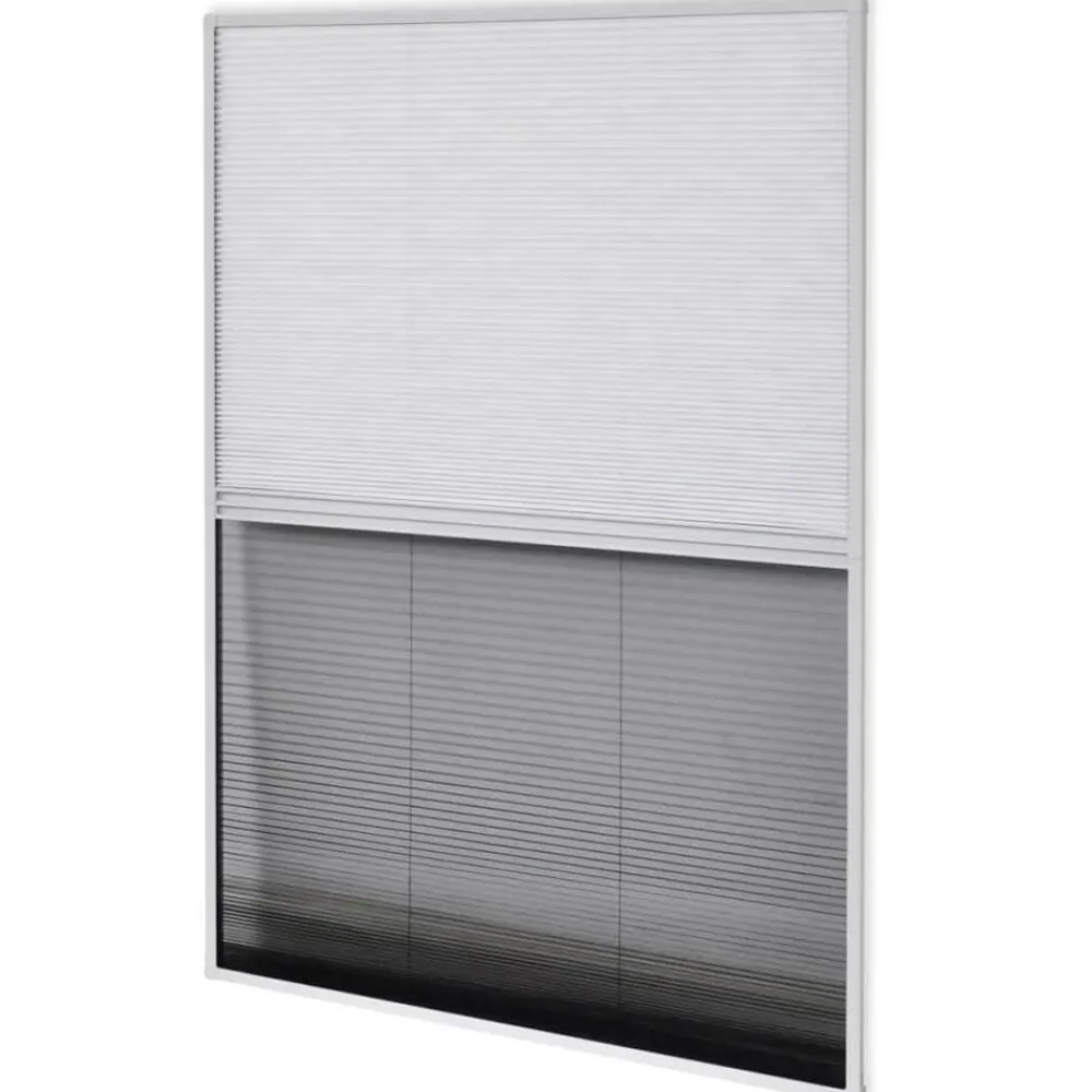vidaXL Decoración-Mosquitera plisada para ventanas contra el sol aluminio 60x80cm