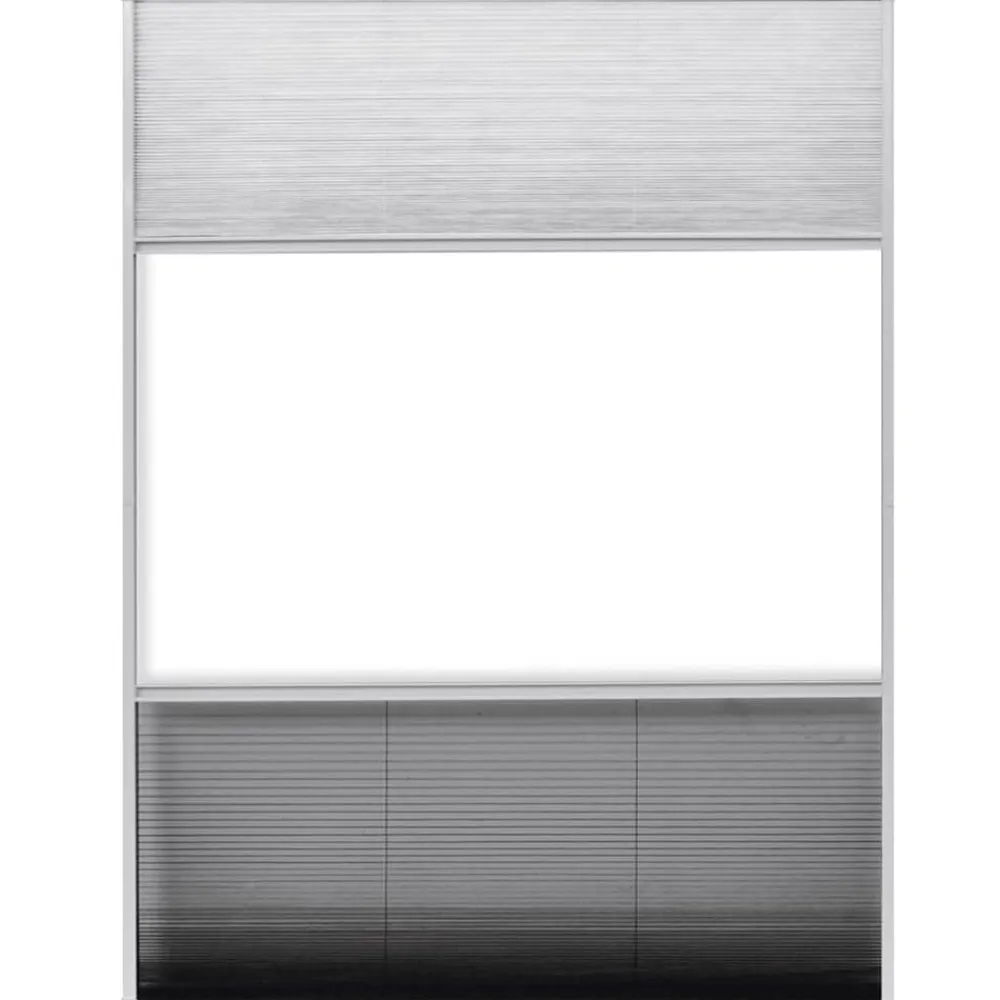 vidaXL Decoración-Mosquitera plisada para ventanas contra el sol aluminio 60x80cm