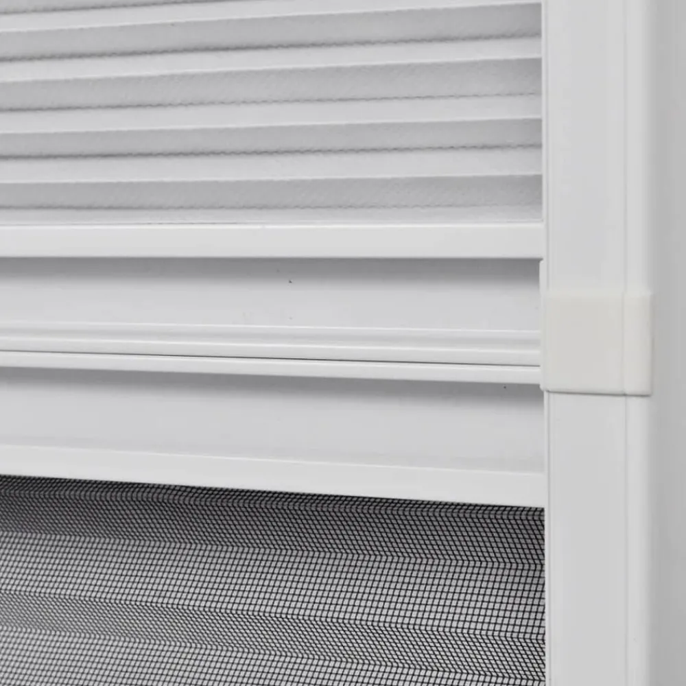 vidaXL Decoración-Mosquitera plisada para ventanas contra el sol aluminio 60x80cm