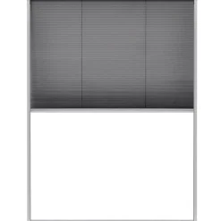 vidaXL Mosquitera plisada para ventanas aluminio 60x80cm Blanco