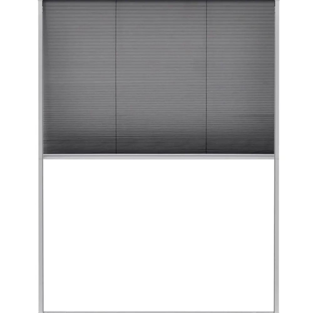 vidaXL Mosquitera plisada para ventanas aluminio 60x80cm Blanco