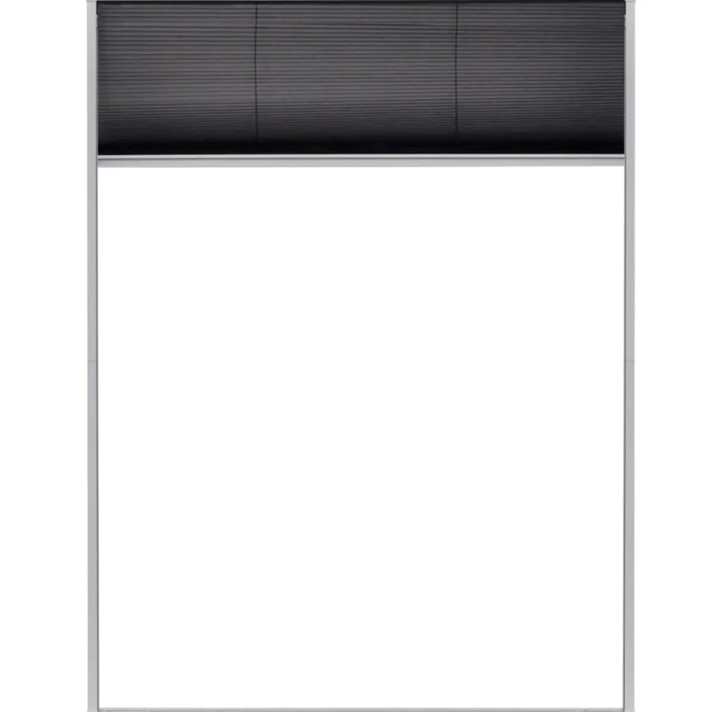 vidaXL Mosquitera plisada para ventanas aluminio 60x80cm Blanco