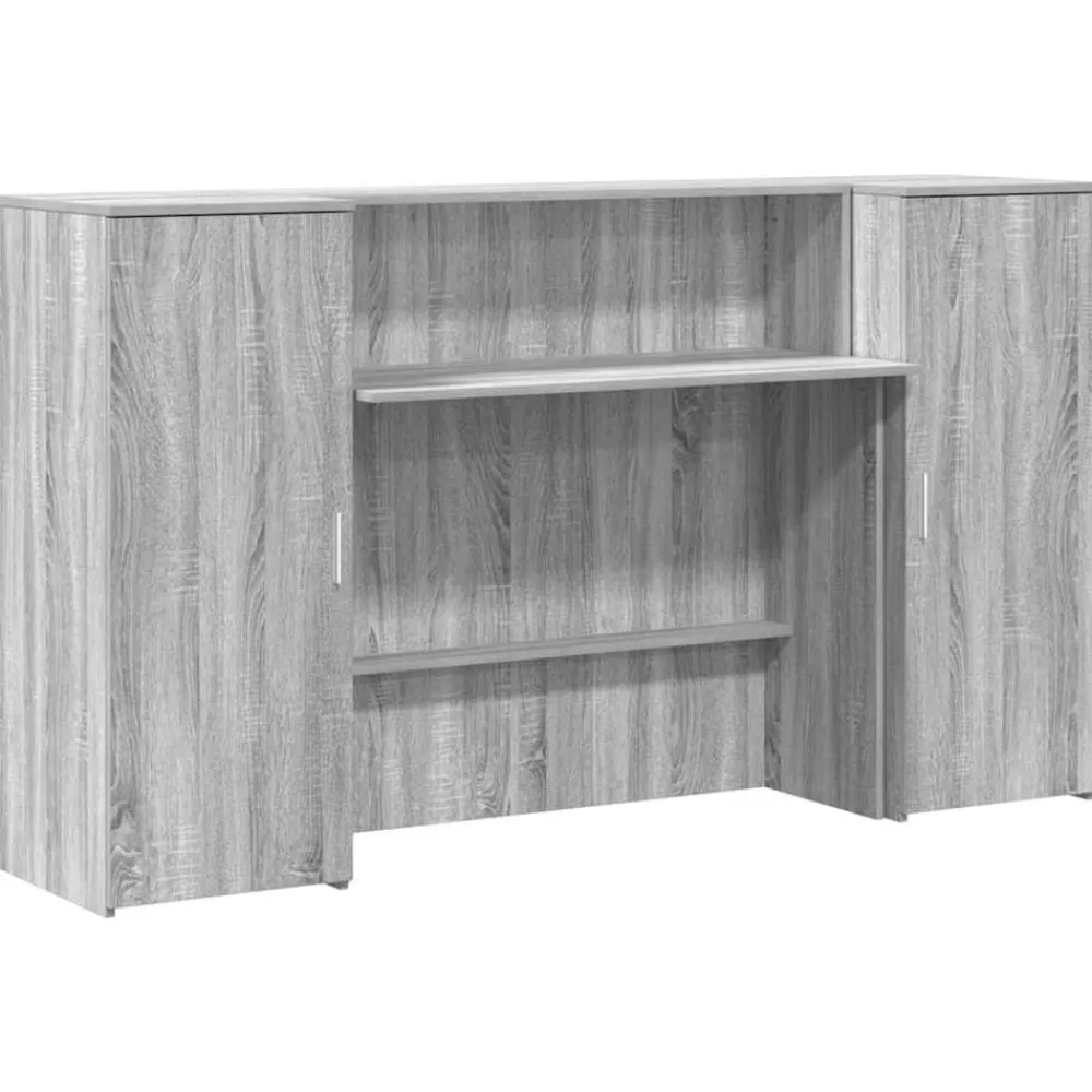 vidaXL Mostrador de recepción sonoma gris 180x50x103,5 cm Gris sonoma Discount