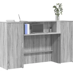 vidaXL Mostrador de recepción sonoma gris 180x50x103,5 cm Gris sonoma Discount