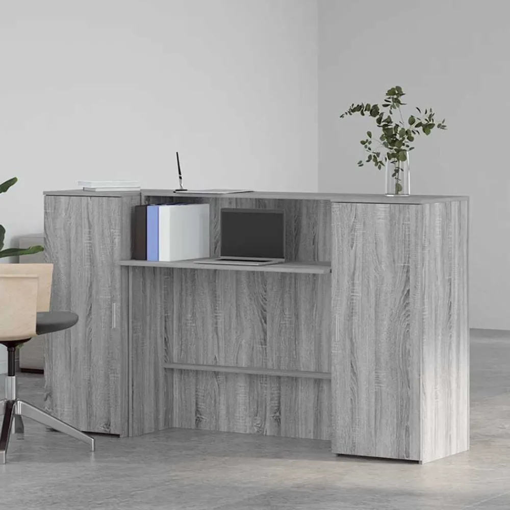 vidaXL Mostrador de recepción sonoma gris 180x50x103,5 cm Gris sonoma Discount