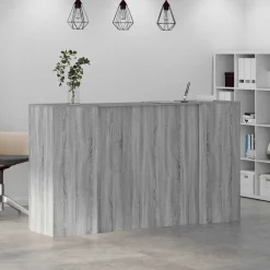 vidaXL Mostrador de recepción sonoma gris 180x50x103,5 cm Gris sonoma Discount