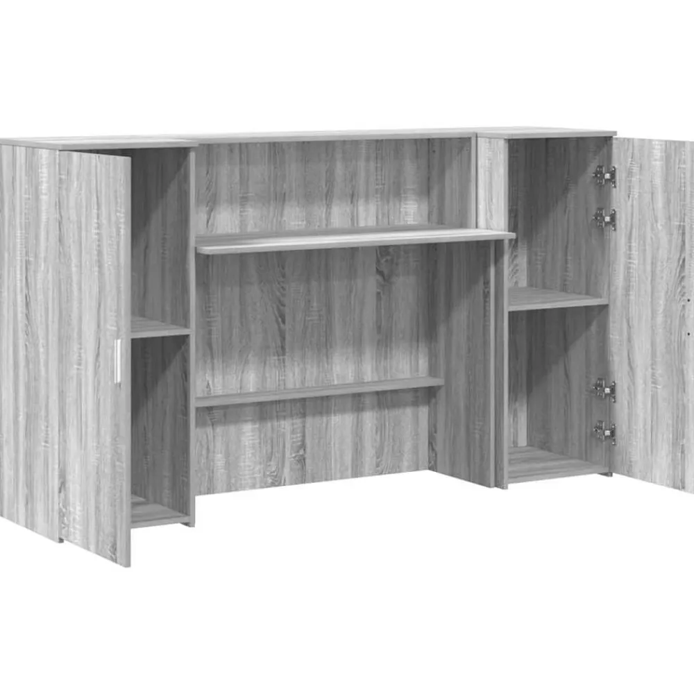 vidaXL Mostrador de recepción sonoma gris 180x50x103,5 cm Gris sonoma Discount