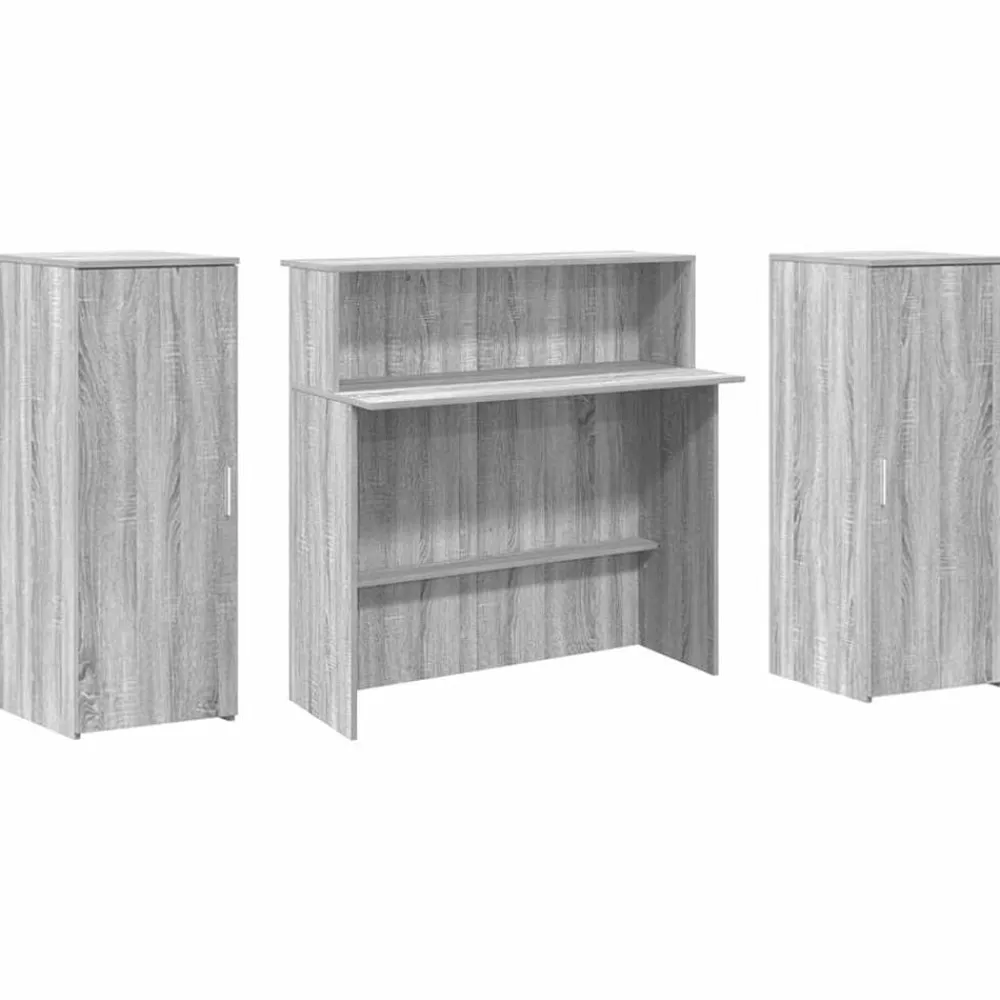 vidaXL Mostrador de recepción sonoma gris 180x50x103,5 cm Gris sonoma Discount