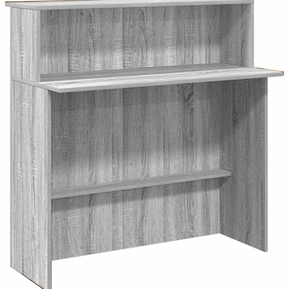 vidaXL Mostrador de recepción sonoma gris 180x50x103,5 cm Gris sonoma Discount