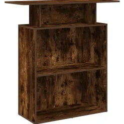 vidaXL Mostrador de recepción 100x40x104 cm Roble ahumado Clearance