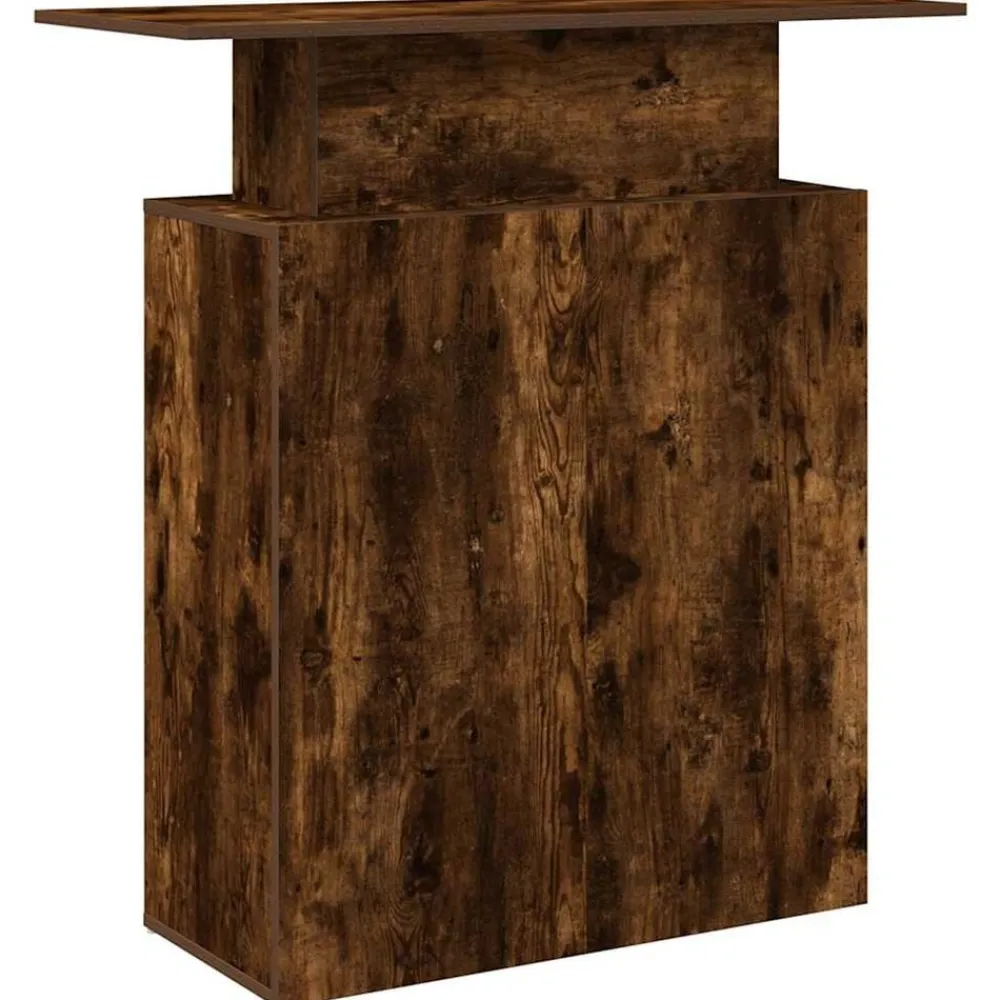 vidaXL Mostrador de recepción 100x40x104 cm Roble ahumado Clearance