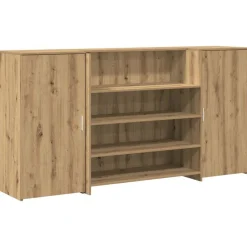 vidaXL Mostrador de recepción roble artisian 200x50x103,5 cm Roble artisan