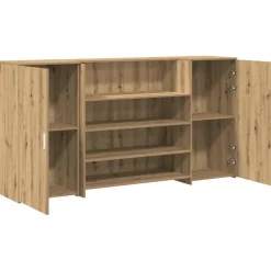 vidaXL Mostrador de recepción roble artisian 200x50x103,5 cm Roble artisan