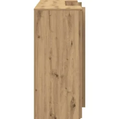 vidaXL Mostrador de recepción roble artisian 200x50x103,5 cm Roble artisan