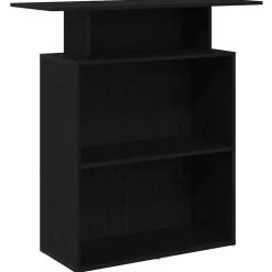 vidaXL Mostrador de recepción 100x40x104 cm Madera de ingeniería Negro Best