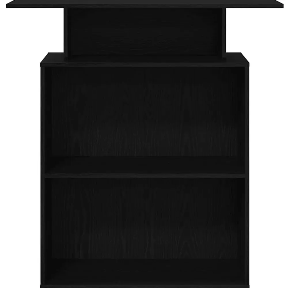 vidaXL Mostrador de recepción 100x40x104 cm Madera de ingeniería Negro Best