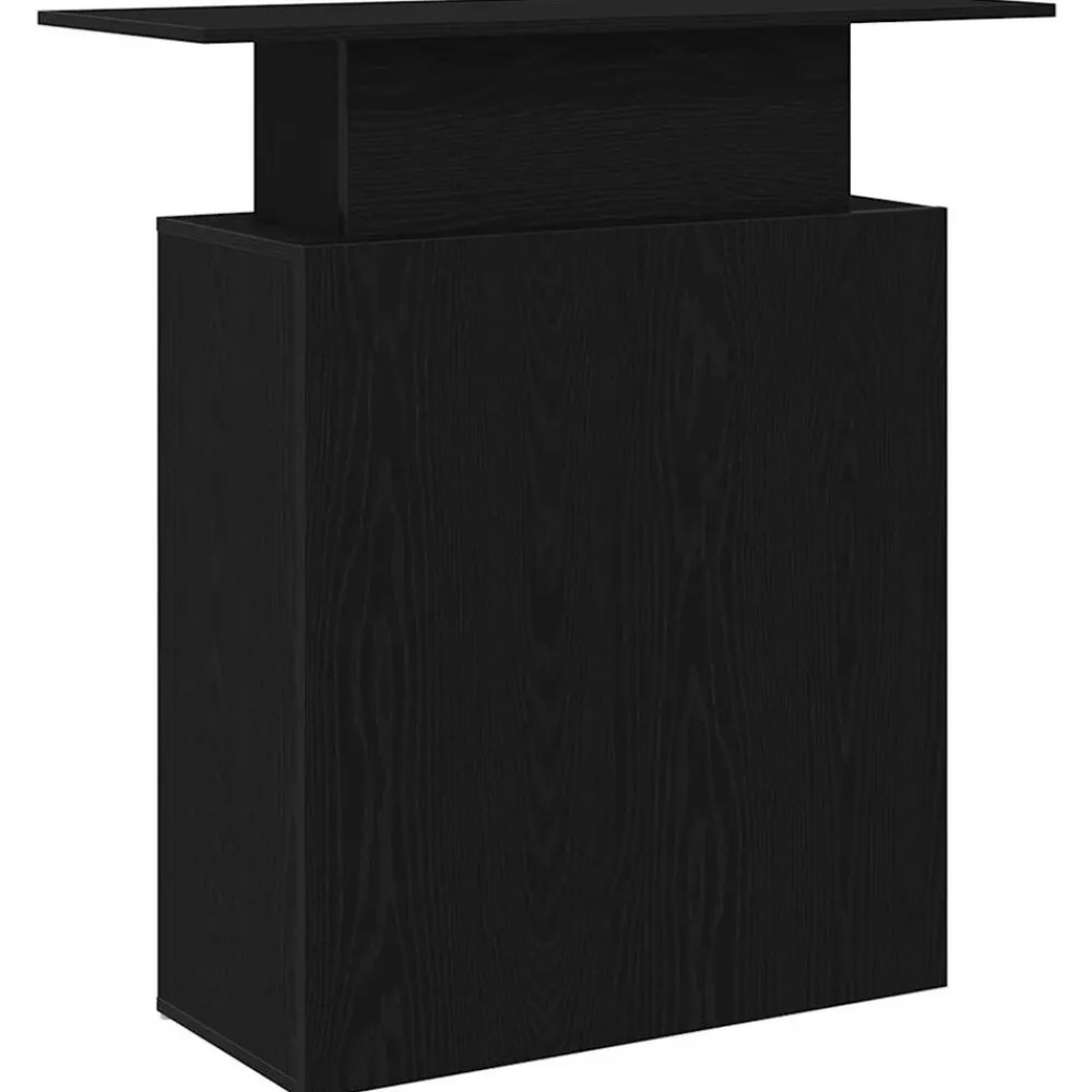 vidaXL Mostrador de recepción 100x40x104 cm Madera de ingeniería Negro Best