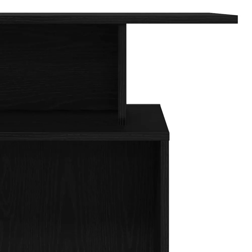vidaXL Mostrador de recepción 100x40x104 cm Madera de ingeniería Negro Best