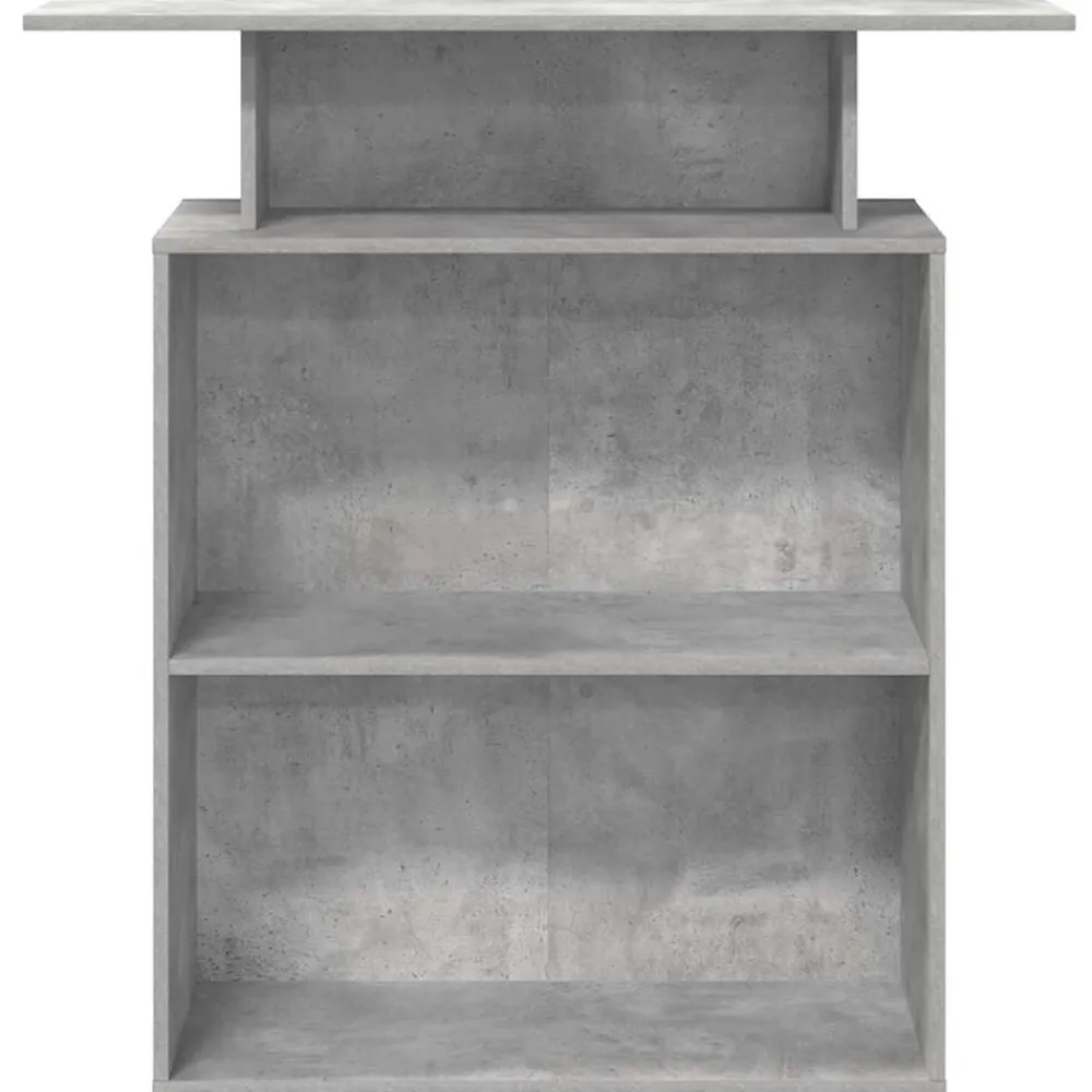vidaXL Mobiliario De Oficina-Mostrador de recepción gris hormigón 100x40x104 cm