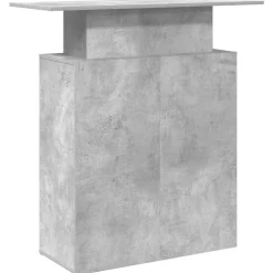 vidaXL Mobiliario De Oficina-Mostrador de recepción gris hormigón 100x40x104 cm