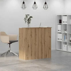 vidaXL Mobiliario De Oficina-Mostrador de recepción roble artisian 100x50x103,5 cm
