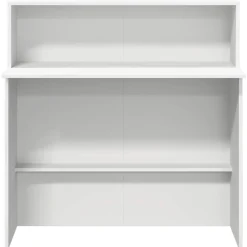 vidaXL Mostrador de recepción 100x50x103,5 cm madera de ingeniería Blanco Outlet