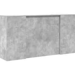 vidaXL Mobiliario De Oficina-Mostrador de recepción gris hormigón 200x50x103,5 cm