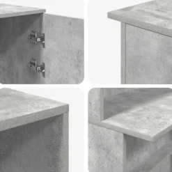 vidaXL Mobiliario De Oficina-Mostrador de recepción gris hormigón 200x50x103,5 cm