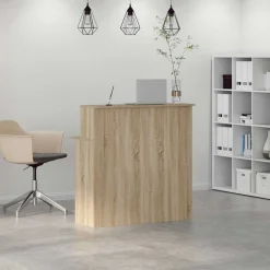 vidaXL Mobiliario De Oficina-Mostrador de recepción 100x50x103,5 cm Madera de ingeniería