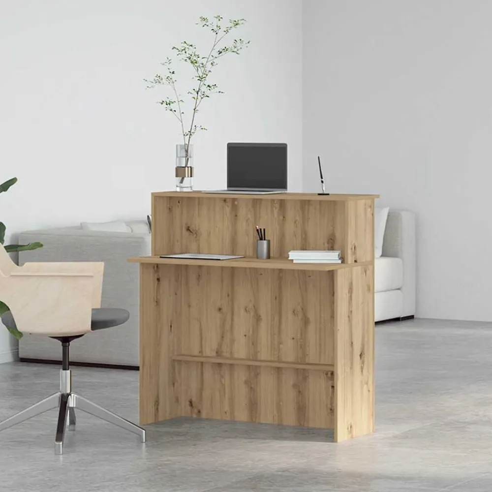 vidaXL Mostrador de recepción roble artisian 100x50x103,5 cm Roble artisan Best