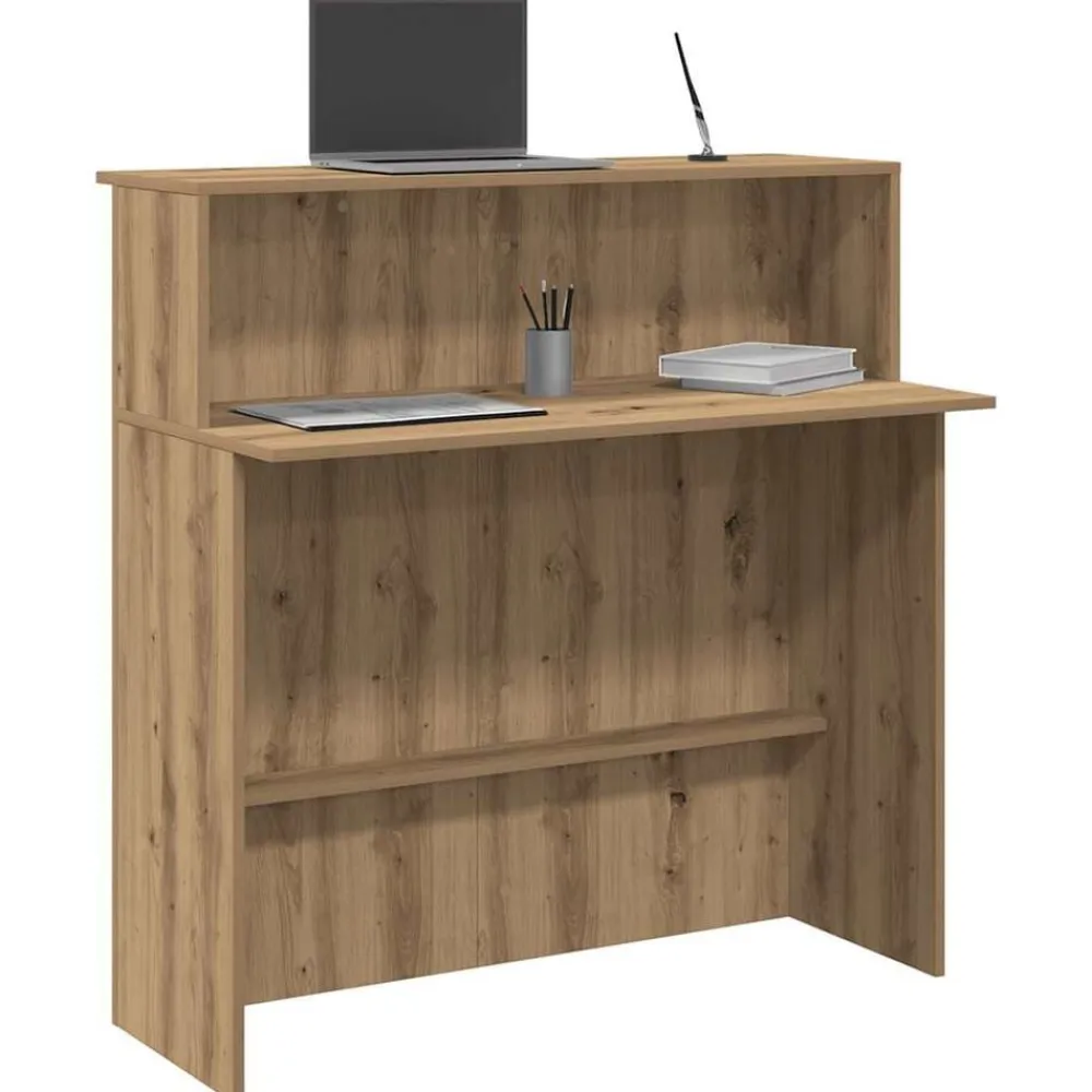 vidaXL Mostrador de recepción roble artisian 100x50x103,5 cm Roble artisan Best